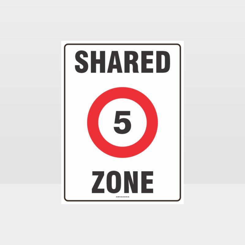 5 Shared Zone Sign