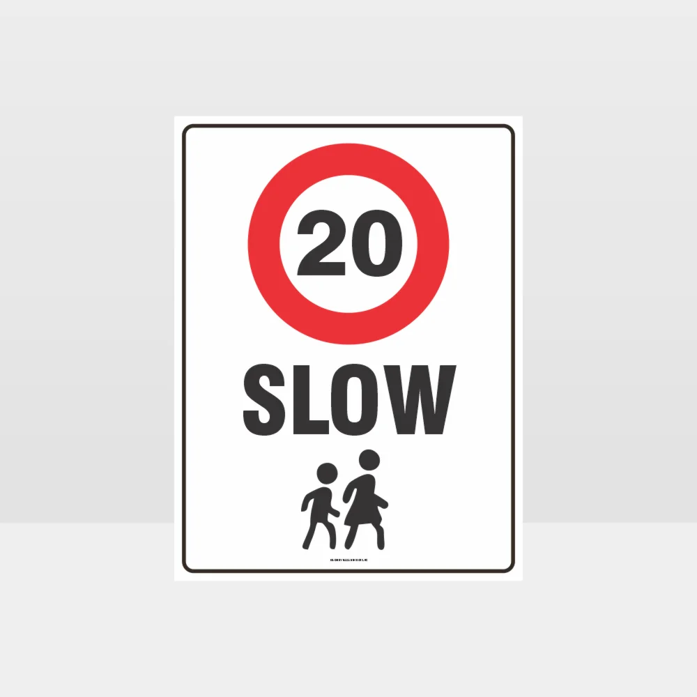 Slow 20KM Sign