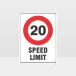 20 KPH Speed Limit Sign