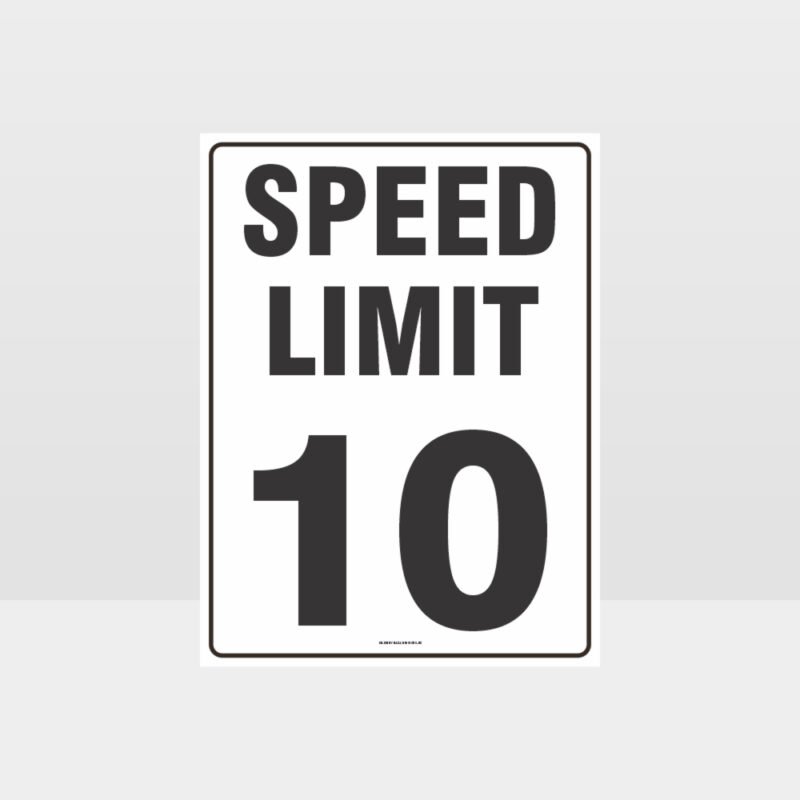 Speed Limit 10 KPH Sign