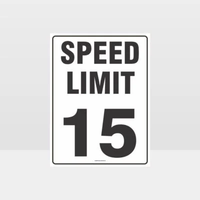 Speed Limit 15 KPH Sign
