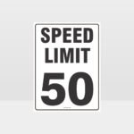 Speed Limit 50 KPH Sign