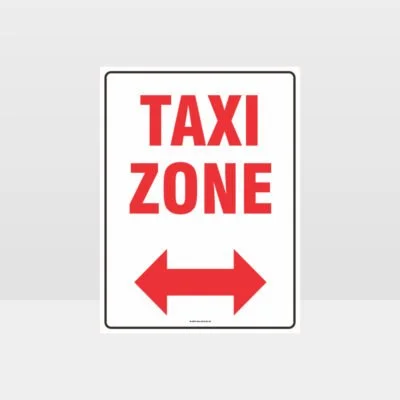Taxi Zone Left And Right Arrow Sign