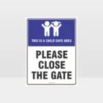 Please Close The Gate Sign