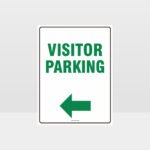 Visitor Parking Left Arrow Sign