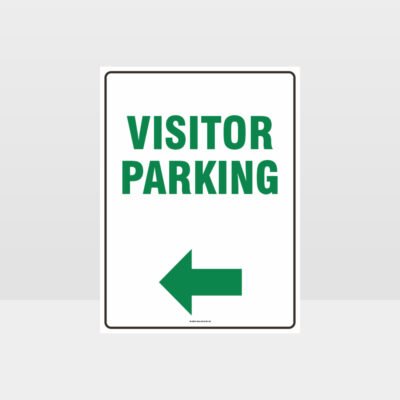 Visitor Parking Left Arrow Sign