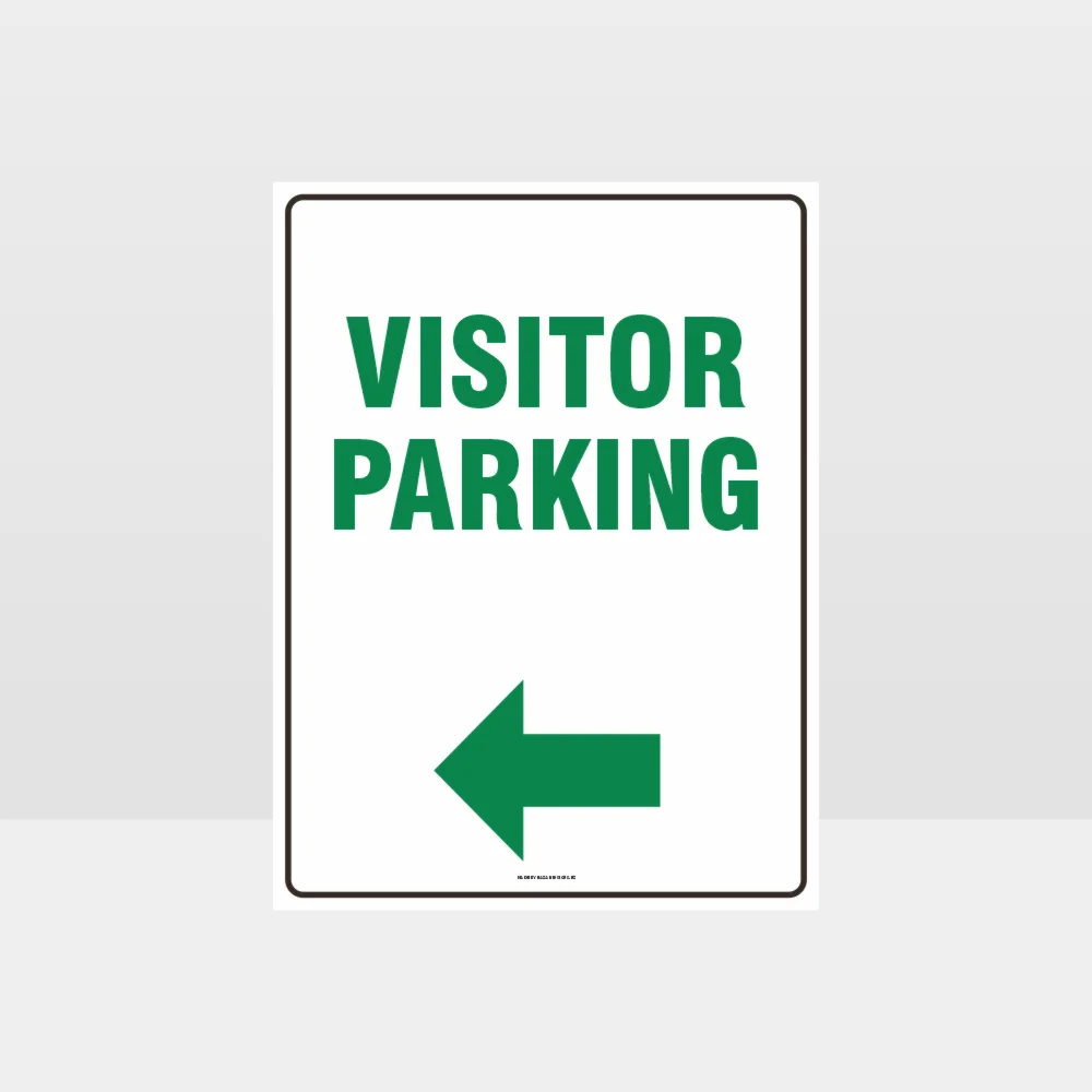 Visitor Parking Left Arrow Sign