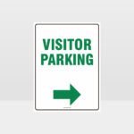 Visitor Parking Right Arrow Sign