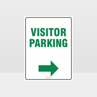 Visitor Parking Right Arrow Sign