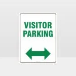 Visitor Parking Left And Right Arrow Sign