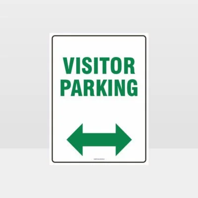 Visitor Parking Left And Right Arrow Sign