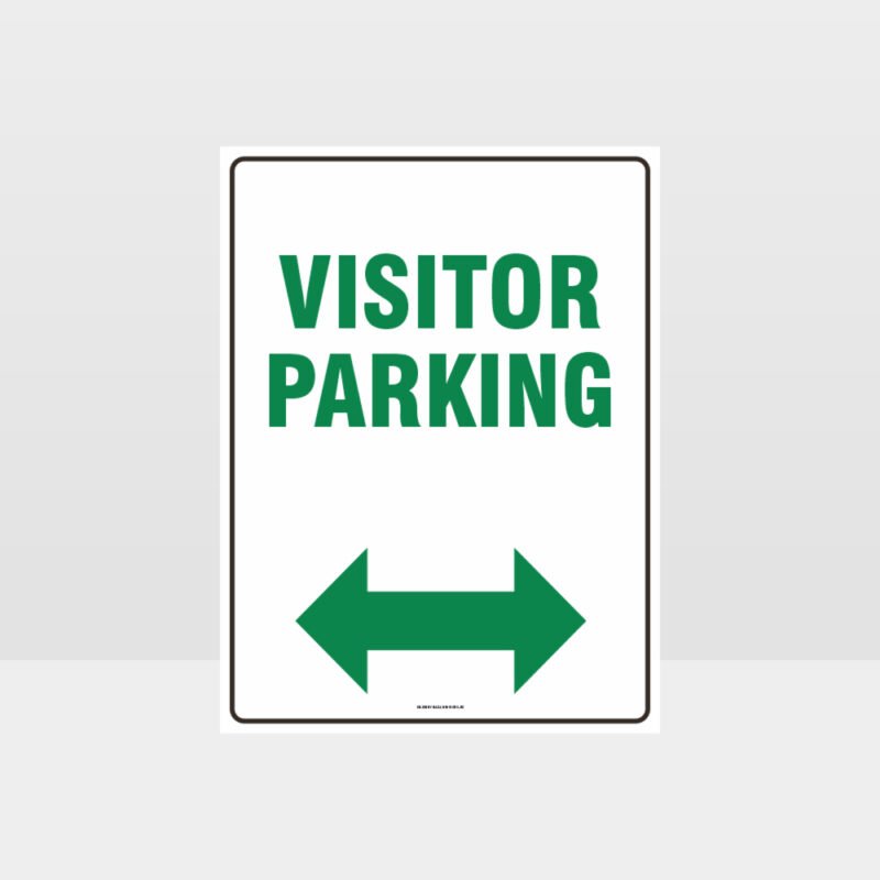 Visitor Parking Left And Right Arrow Sign