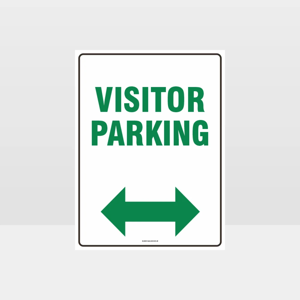 Visitor Parking Left And Right Arrow Sign