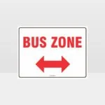 Bus Zone Left And Right Arrow Sign