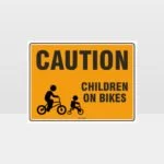 Caution Children On Bikes 01 Sign