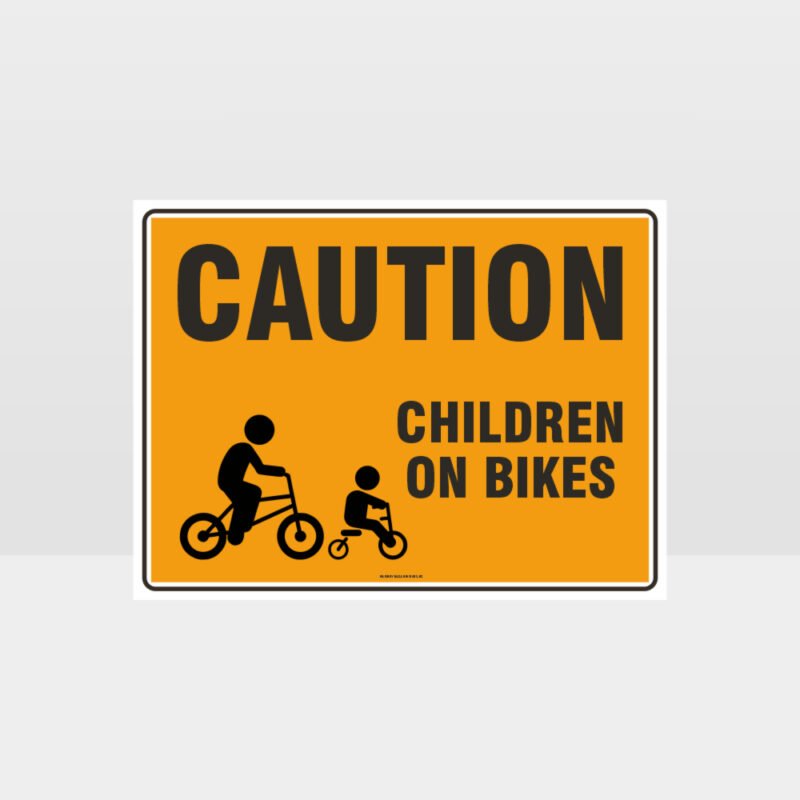 Caution Children On Bikes 01 Sign