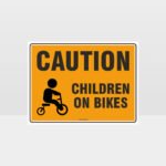 Caution Children On Bikes 02 Sign