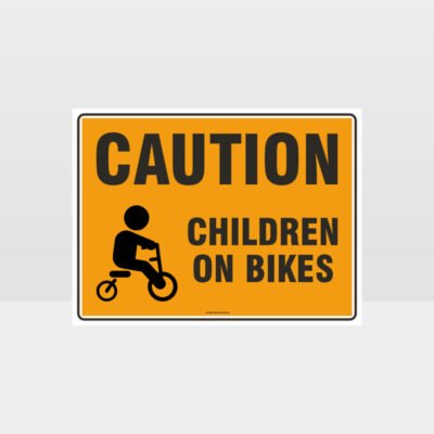 Caution Children On Bikes 02 Sign