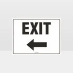 Exit Left Arrow Sign