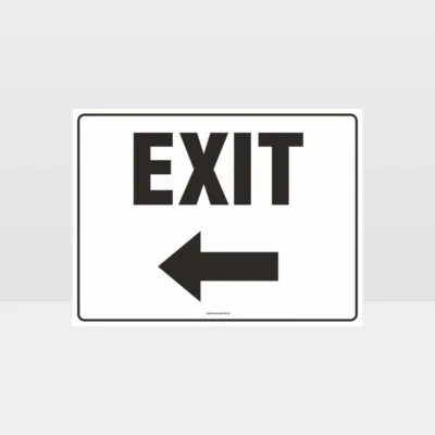 Exit Left Arrow Sign