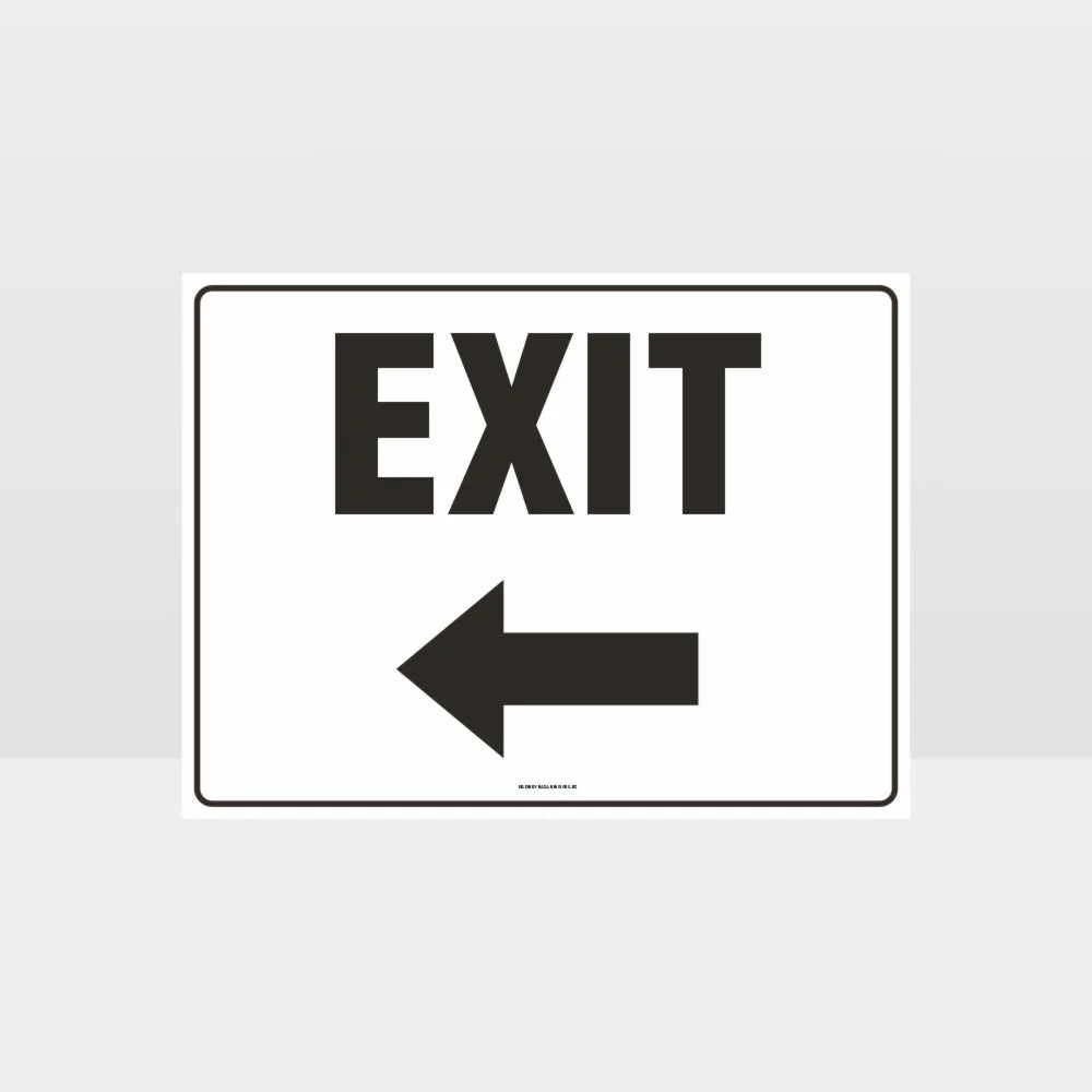 Exit Left Arrow Sign