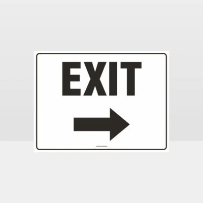 Exit Right Arrow Sign