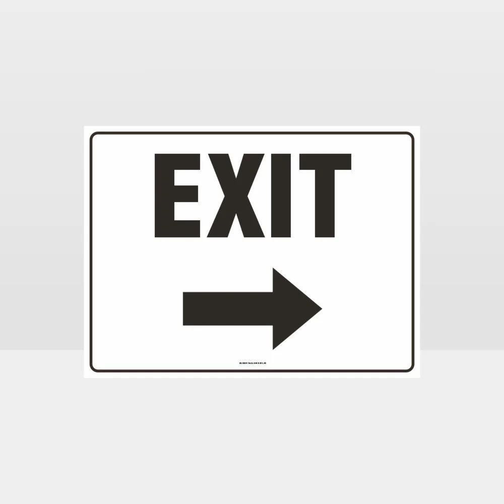 Exit Right Arrow Sign