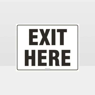 Exit Here Sign