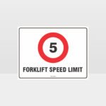 Forklift Speed Limit 5KPH Sign