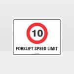 Forklift Speed Limit 10KPH Sign