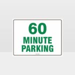 60 Minute Parking Sign