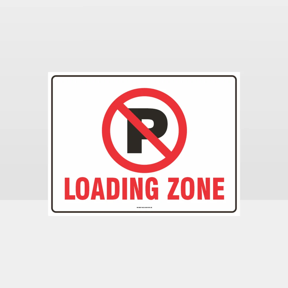 Loading Zone No Parking Symbol Sign