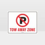 No Parking Tow Away Zone Symbol Sign