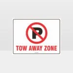No Parking Tow Away Zone Symbol Sign