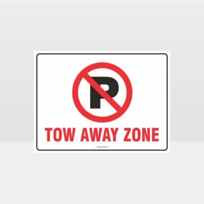 No Parking Tow Away Zone Symbol Sign