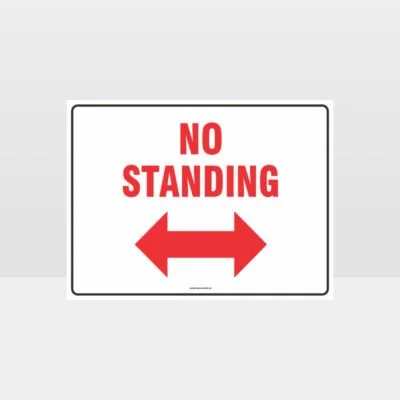 No Standing Left And Right Arrow Sign
