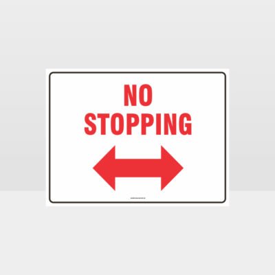 No Stopping Left And Right Arrow Sign