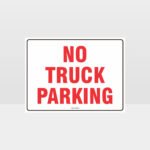 No Truck Parking Sign
