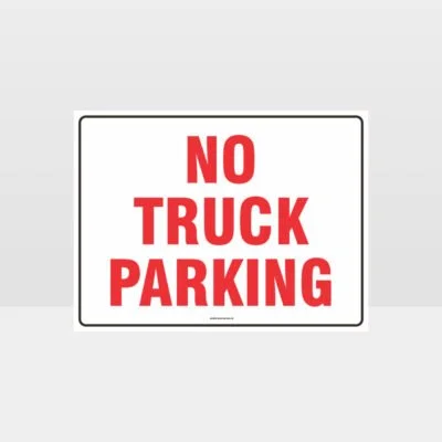 No Truck Parking Sign
