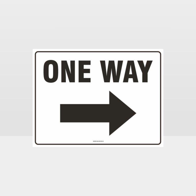 One Way Left Arrow Sign