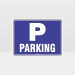 Parking P Sign