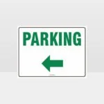 Parking Left Arrow Sign