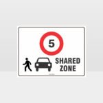 Shared Zone 5KPH L Sign