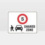 Shared Zone 5KPH L Sign