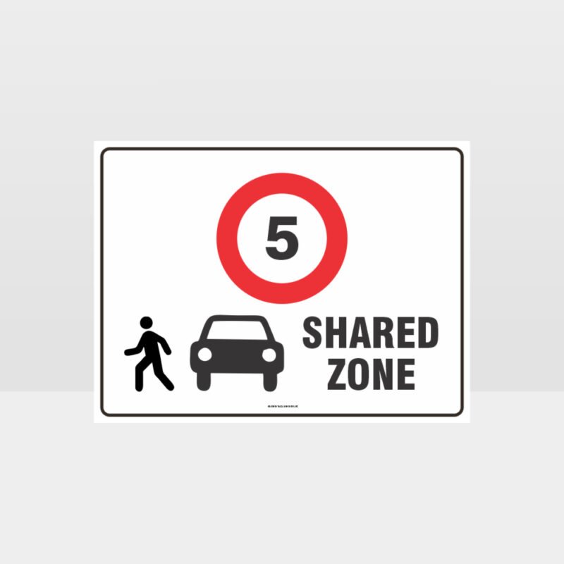 Shared Zone 5KPH L Sign