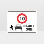 Shared Zone 10KPH L Sign
