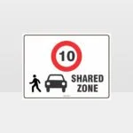 Shared Zone 10KPH L Sign