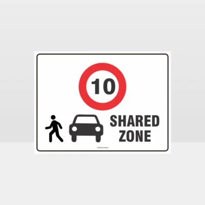 Shared Zone 10KPH L Sign