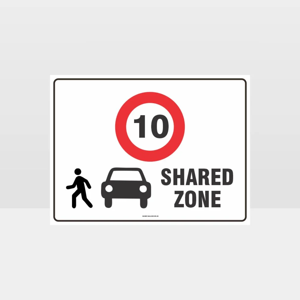 Shared Zone 10KPH L Sign