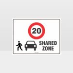 Shared Zone 20KPH L Sign